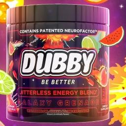 DUBBY is a clean energy drink that is made to give you focus with no crash, jitters, or
angst like other energy drinks. We also have no maltodextrin fillers and don't use
artificial dyes. DUBBY contains vitamins, amino acids, a nootropic, and 150mg caffeine