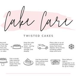 Instructions for transport and care of your cake